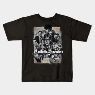 Amitabh Bachchan Collage Kids T-Shirt
